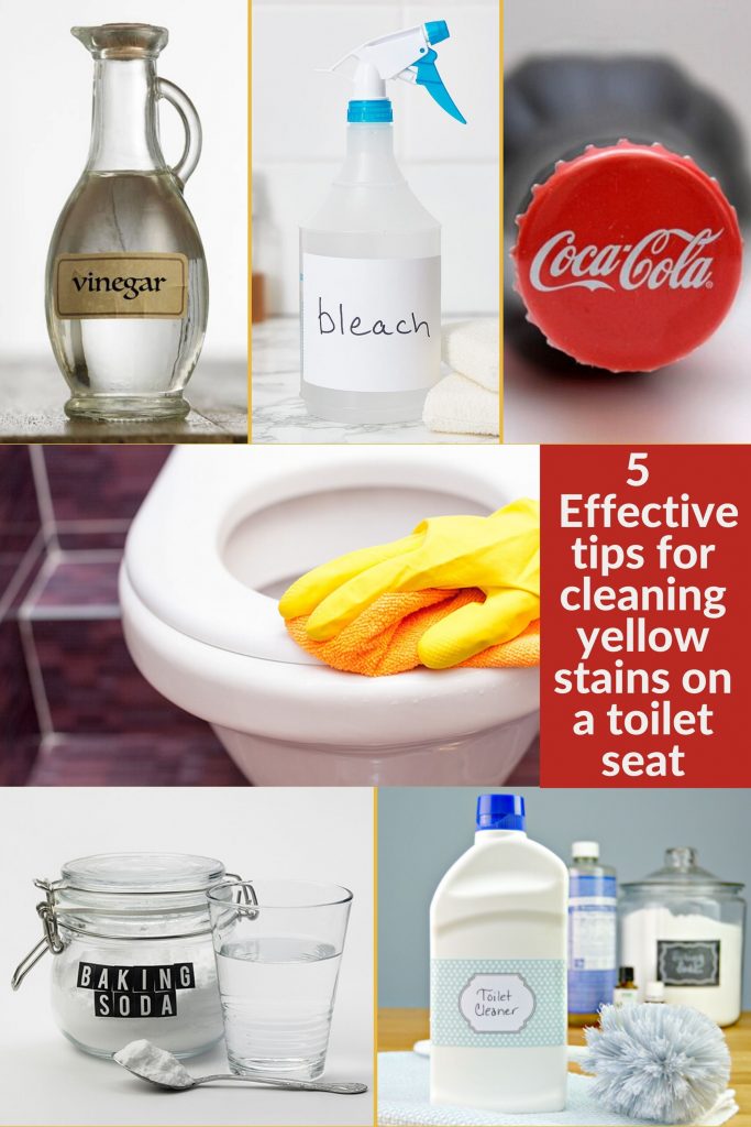 Easy formulas for cleaning yellow stains on a toilet seat