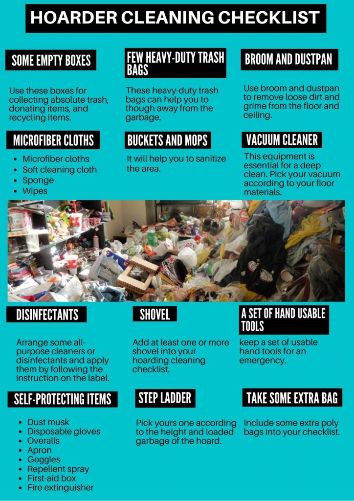 Hoarder cleaning checklist