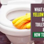 what causes yellow stains on toilet seat