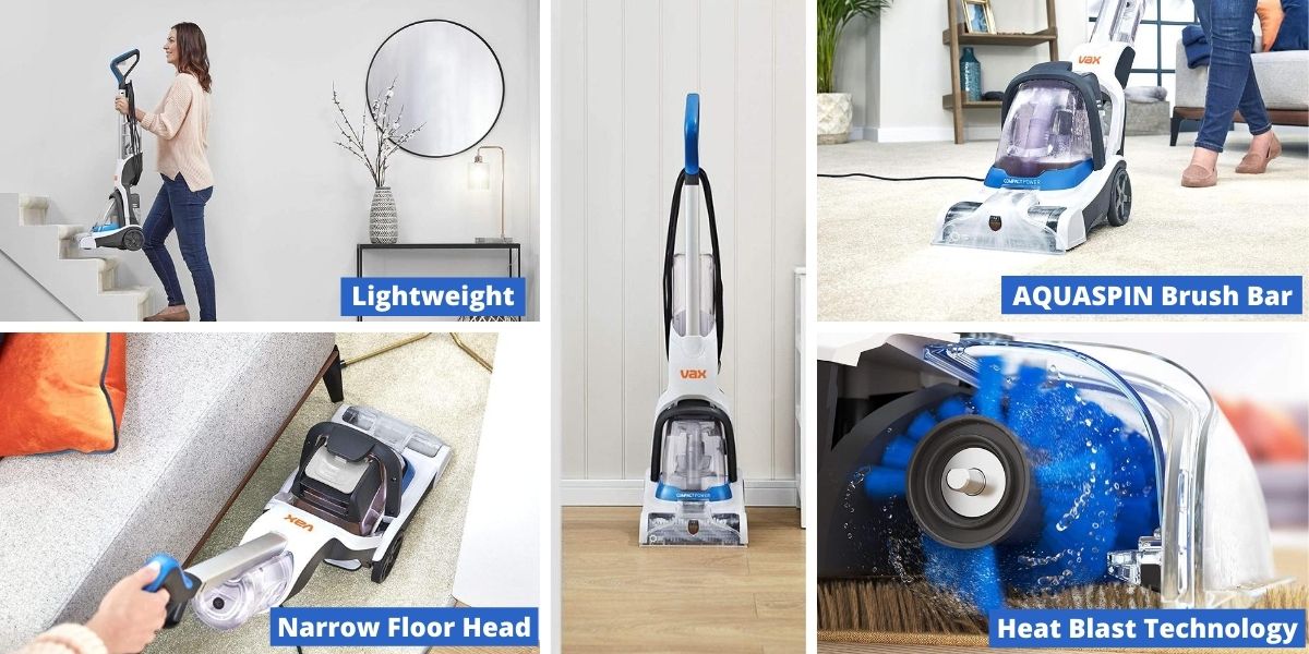 features of Vax Compact Power Carpet Cleaner