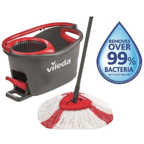 features of Vileda Turbo Microfibre Mop and Bucket Set