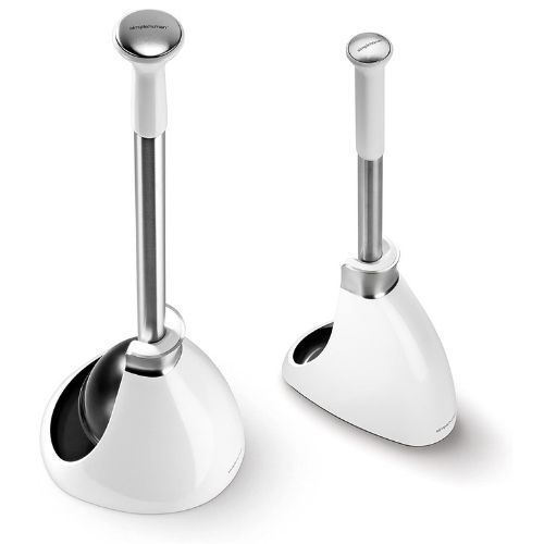 Simplehuman toilet brush and toilet plunger set