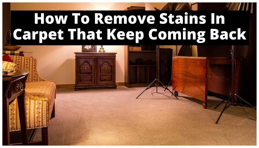 Remove Stains In Carpet That Keep Coming Back